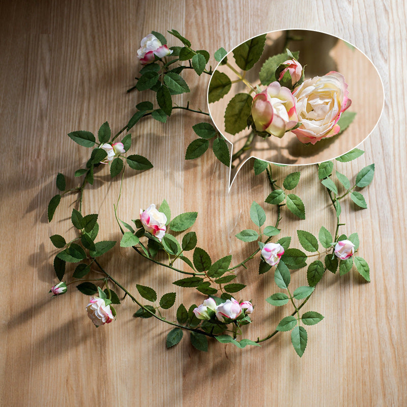 Künstliche Rose Garland, Angus Rose Ranke, 145 cm lang, Seidenstoff, für Hochzeitsdekoration, Wandschmuck