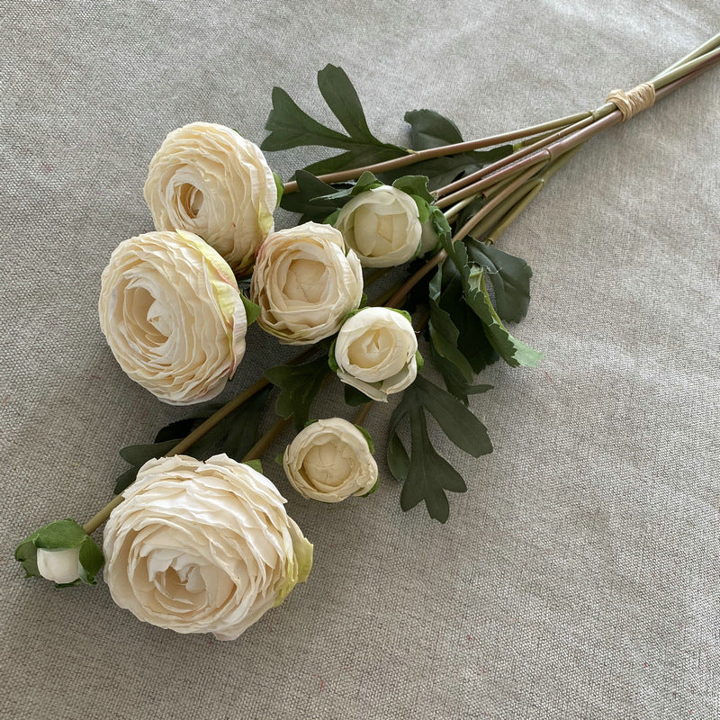 Künstliche Seidenblumenstrauß mit 9 Blüten, 55 cm, ländlicher Stil, für Hochzeiten und Innendekoration