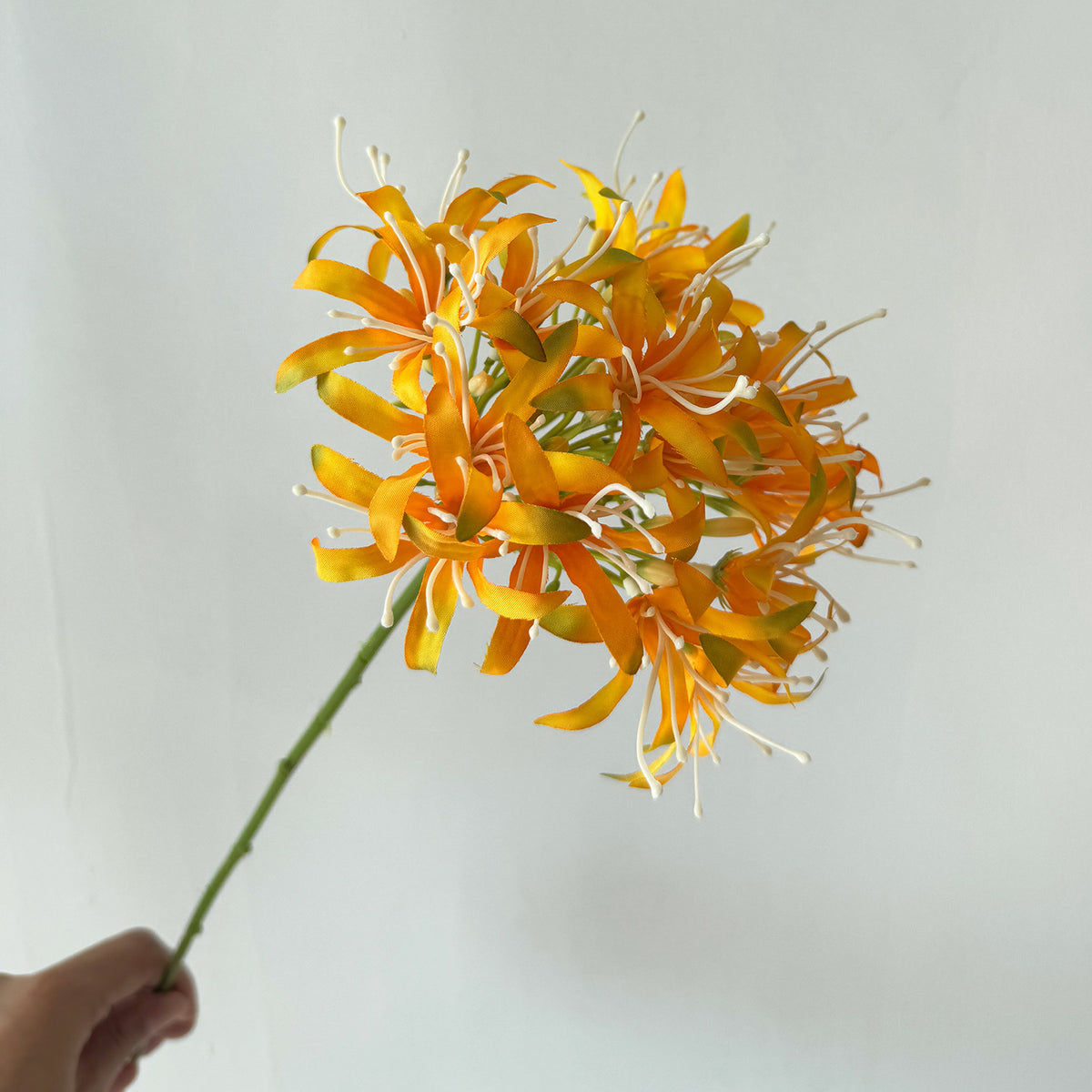 66 cm künstliche Lycoris-Blüten, Busch, Polyester-Seide, für Hoteldekoration, Hochzeiten, Innenräume