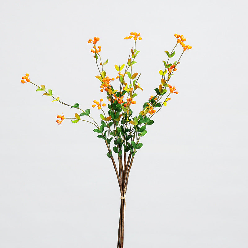 Künstliche Beerengirlande, 6 Stiele mit je 3 Beerenzweigen, 50 cm Länge, für Deko und Floristik