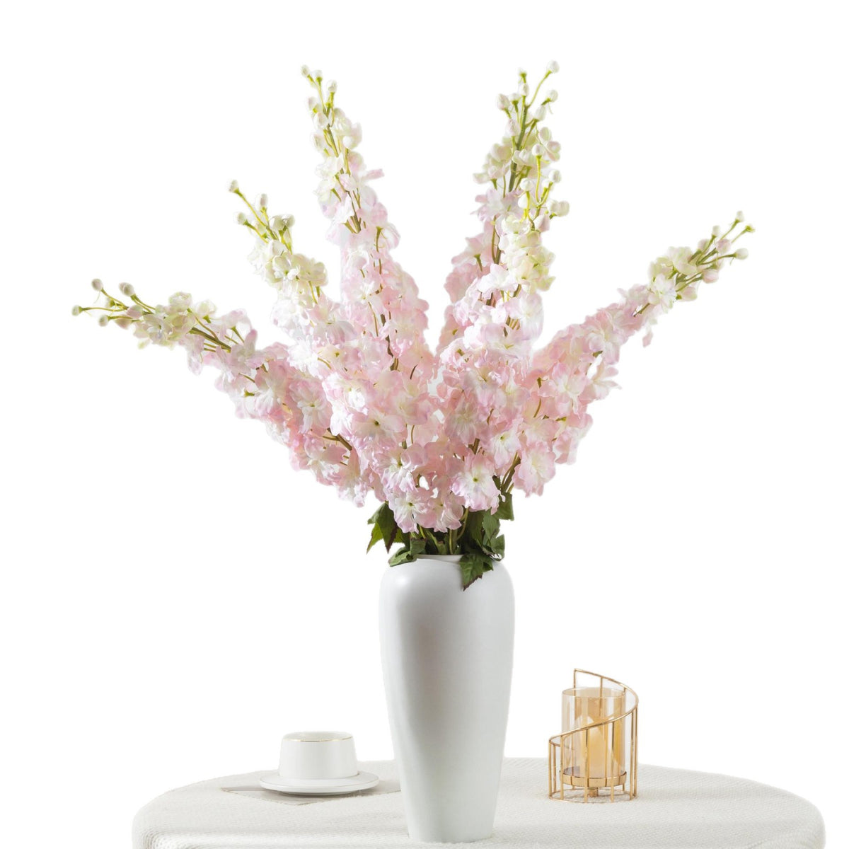 115 cm künstliche Rittersporn-Blüten aus Seidenstoff, moderne Deko für Hochzeiten und Gewerbe