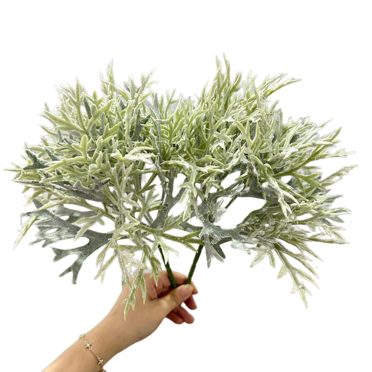 Künstlicher Geweihfarn (Platycerium), Kunststoff, Bündel mit mehreren Wedeln, 32 cm, für Hochzeit, Deko & Floristik