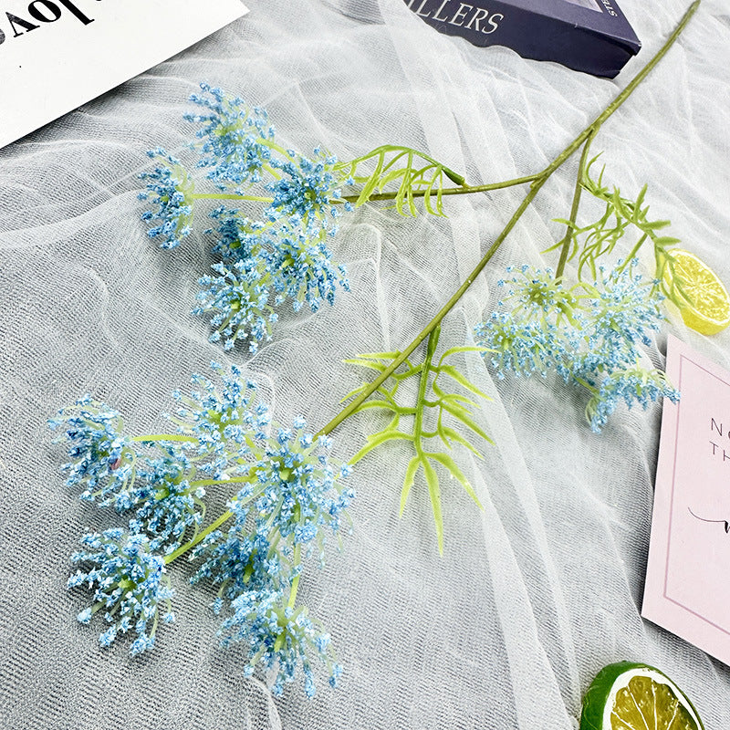 Künstliche Spitzenblume, 75 cm lang, 24 Blüten, Einzelstiel, für Hochzeiten, Zuhause und Geschäftsräume