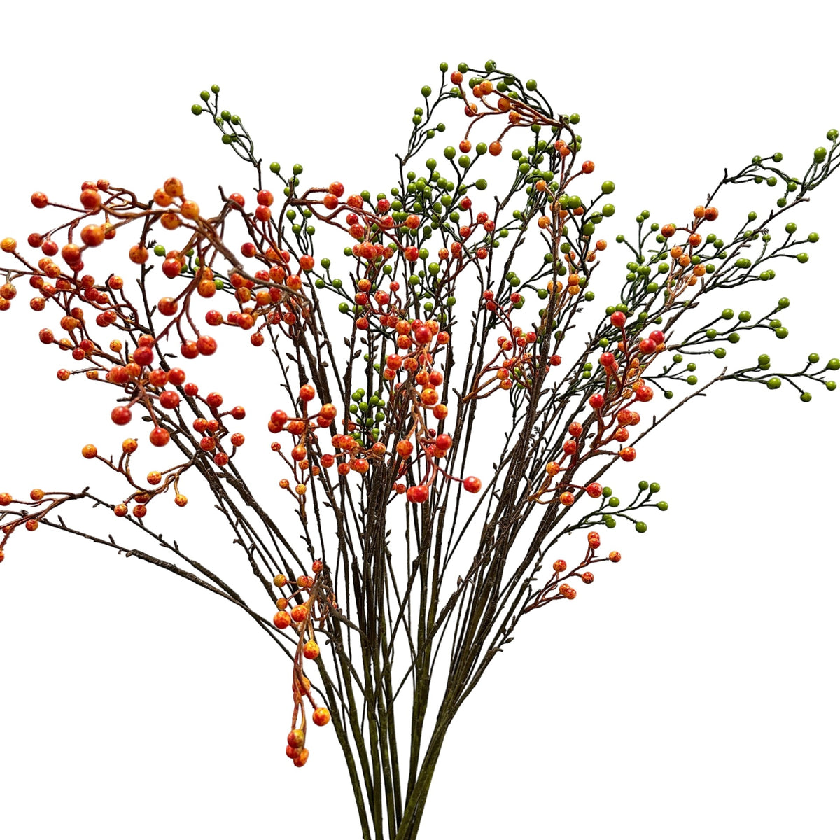 Künstliche Rote-Beeren-Busch-Dekoration, 140 cm langer Zierzweig aus Schaumstoff, für Hochzeiten, Innen- und Außendekoration