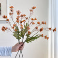 Künstliche Pflaumenblüten, 58 cm hoch, 15 Blüten pro Busch, aus Seidenstoff, retro Stil, für Innenräume