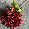 Künstliche Chrysantheme, einzelner Stiel mit 18 cm Blüte, 73 cm hoch, aus Seidenstoff, für Hochzeiten und Innendekoration