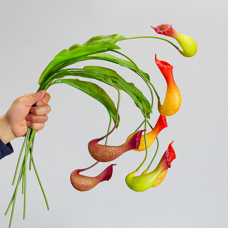Künstliche Hängepflanze, Kannenpflanze (Nepenthes), 77 cm, PE/PVC, für Wohn- und Geschäftsräume