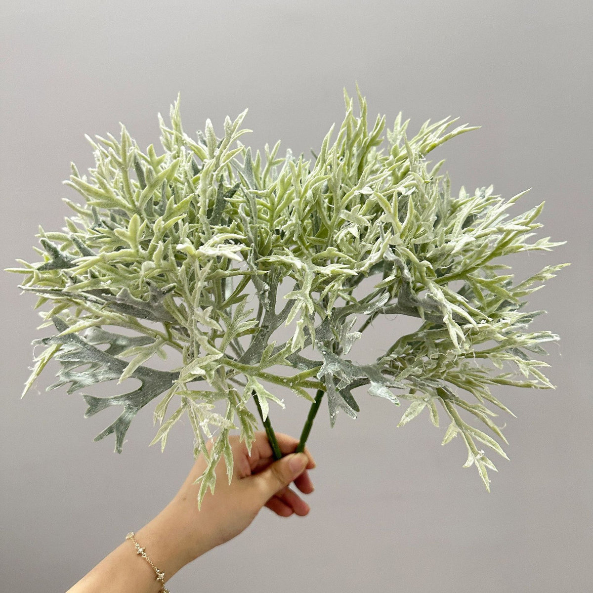 Künstlicher Geweihfarn (Platycerium), Kunststoff, Bündel mit mehreren Wedeln, 32 cm, für Hochzeit, Deko & Floristik