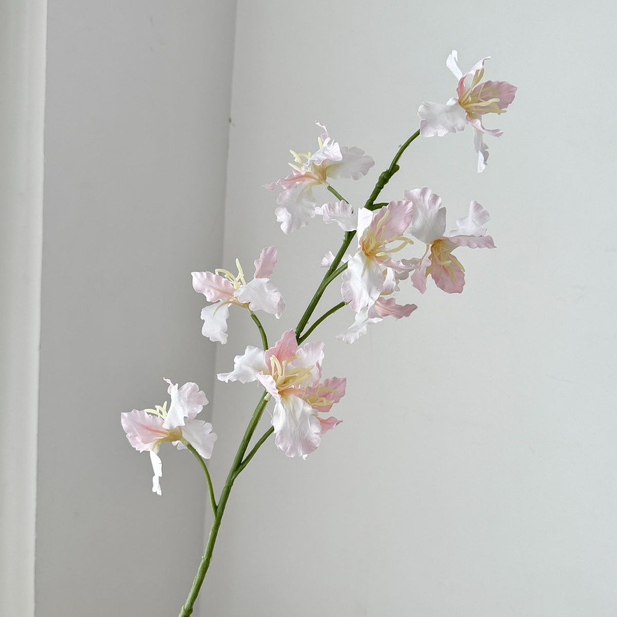 Künstliche Irisblüten, 9-blütiger Busch, 94 cm Höhe, aus Seidenstoff, für Hochzeiten und Innendekoration