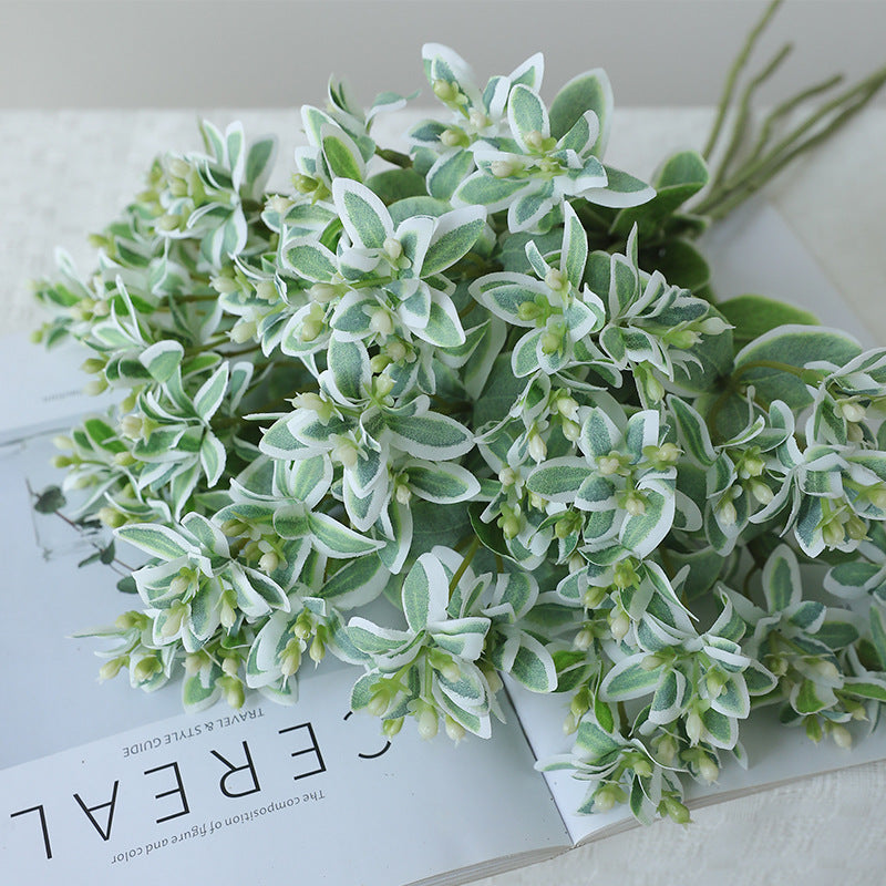 Künstliches Minzblatt mit weißem Rand, 47 cm, Single Stem, PE/PVC, Hochzeit & Dekoration