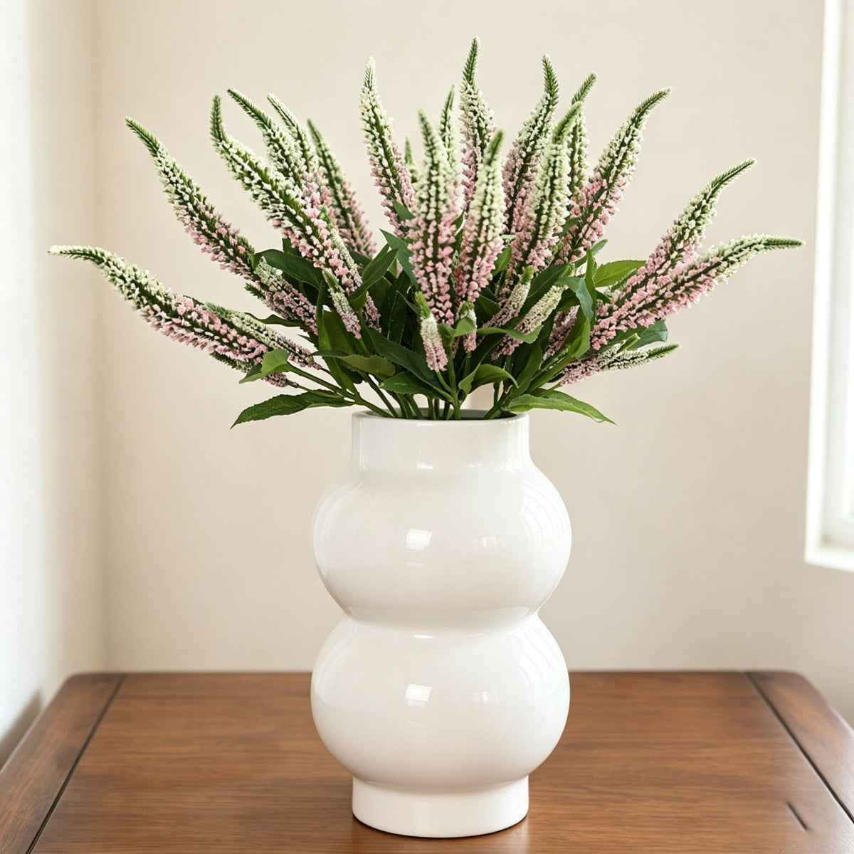 Künstlicher Salbei Kunstblumenstrauß, Schaumstoff mit PE-Blättern, 1 Strauß, für Hochzeit, Hotel und Schaufenster