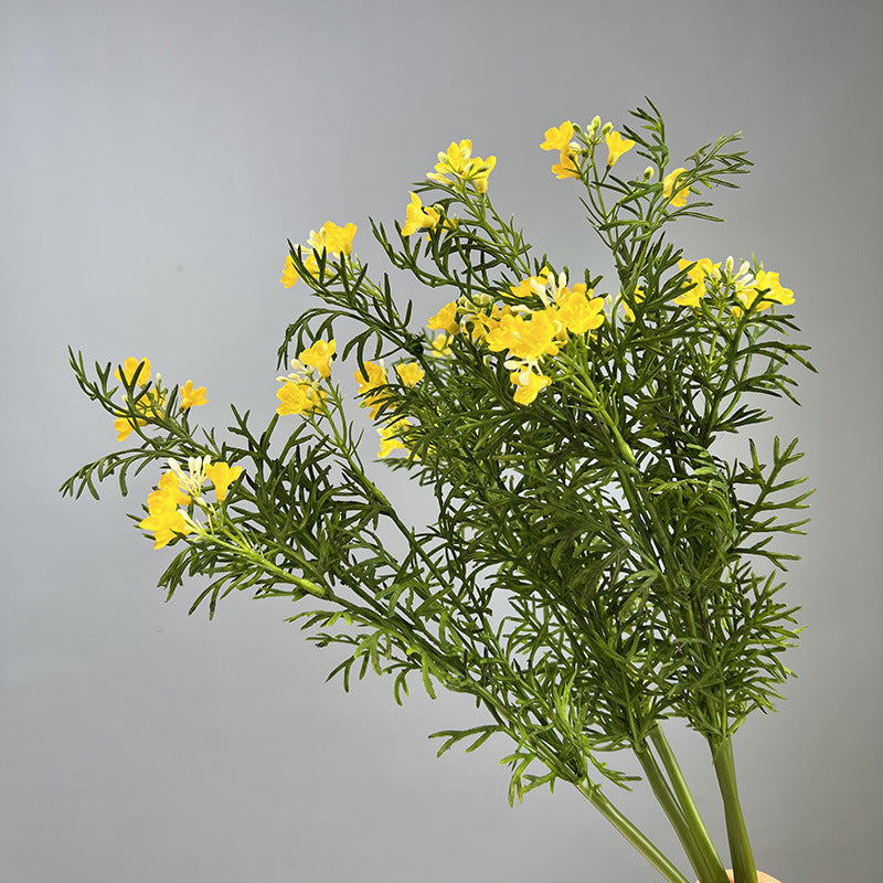 Künstlicher Chrysanthemen-Busch, Kunststoff, Gänseblümchen-Optik, Kamille-Stil, Dekoblumen für Hochzeit, Zuhause und Terrasse