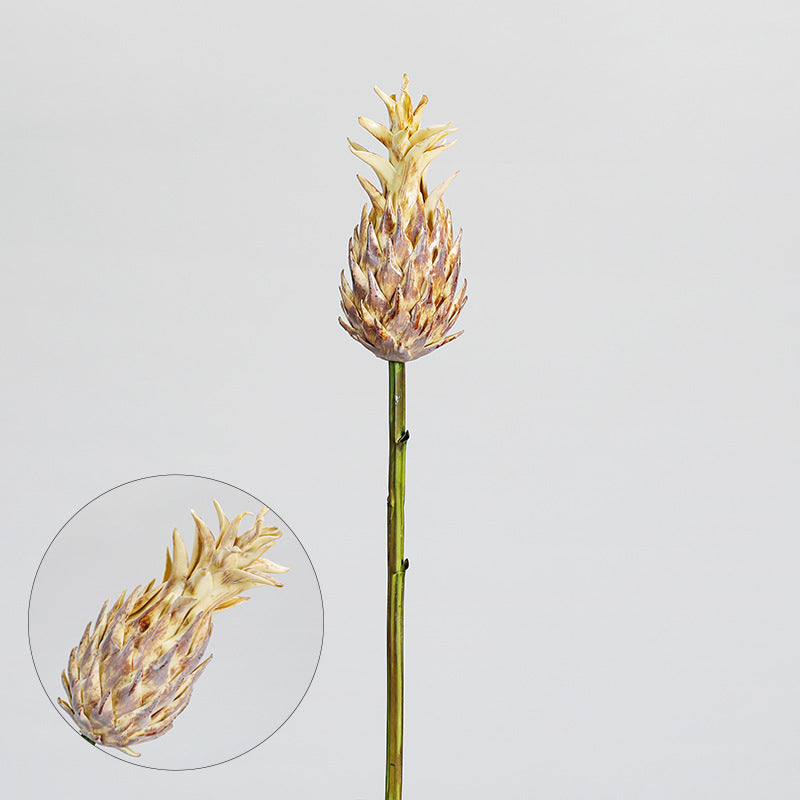 Künstliche Bromelie Ananasblüte, einzelne Stange, 30 cm, tropische Dekoration für Innenraum, Hochzeit, Ladenausstattung