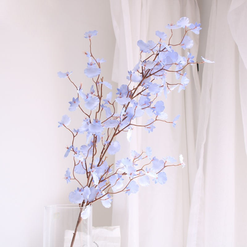 Oncidium Orchidee Kunstblume, 104 cm langer Stiel, täuschend echte Seidenblume für hohe Vasen, Hochzeit & ganzjährige Dekoration