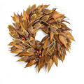 45 cm Eukalyptus-Blattkranz, Herbstkranz, künstlich, PE/PVC, für Tür, Wand, Innen- und Außenbereich