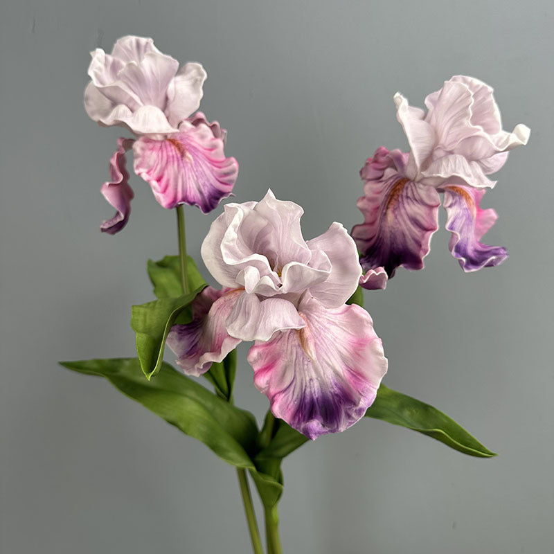 Künstliche Iris aus PU, 64 cm hoch, 15 cm Blütendurchmesser - für Hochzeiten, Büros, Hotels & Wohnaccessoires, 6 Farben