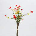 Rustikaler Wildblumen-Strauß aus Seidenstoff, 18 Blüten, 50 cm hoch, für Hochzeit, Dekoration, Büro
