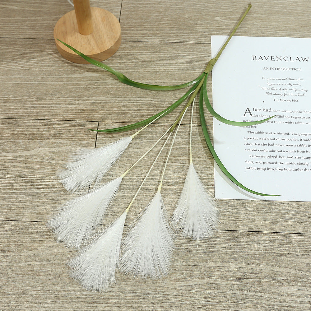 5 künstliche Pampasgras-Stiele, 50 cm, moderne Deko für Hochzeiten & Wohnaccessoires