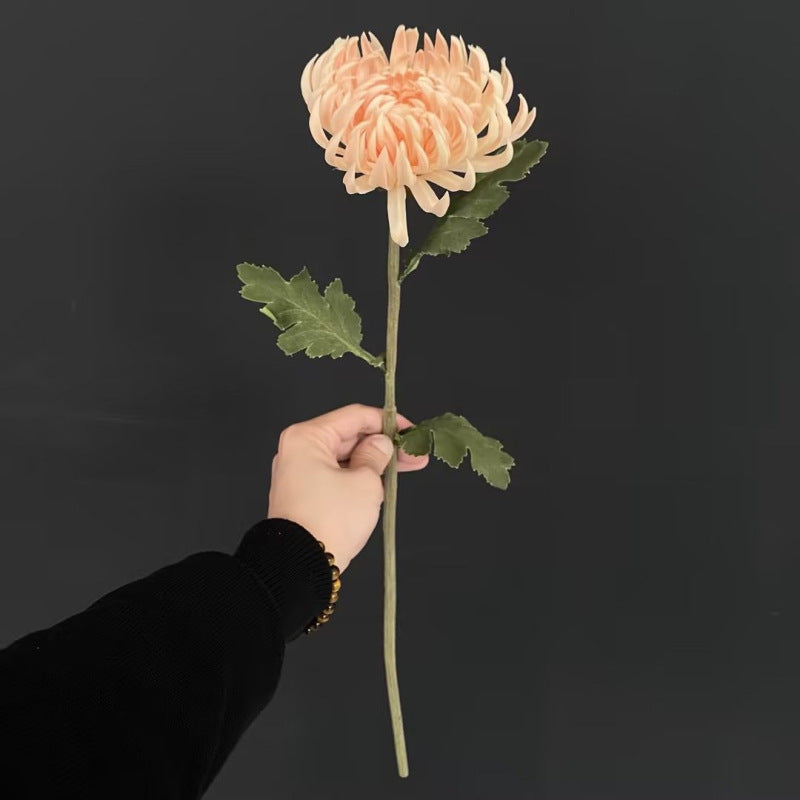 Kunstblume Zinnie, Einzelstiel mit 1 Blüte, PU, Herbstfarben im Vintage-Stil, für Hochzeit, Hotel und Dekoration