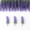 50er Pack Kunststoff Lavendelblüten, je 10 cm, für Hochzeiten, Dekoration, Innen- und Außenbereich