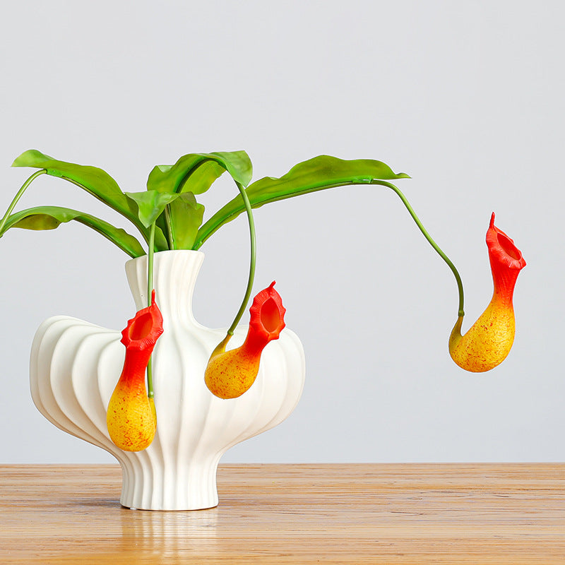 Künstliche Hängepflanze, Kannenpflanze (Nepenthes), 77 cm, PE/PVC, für Wohn- und Geschäftsräume