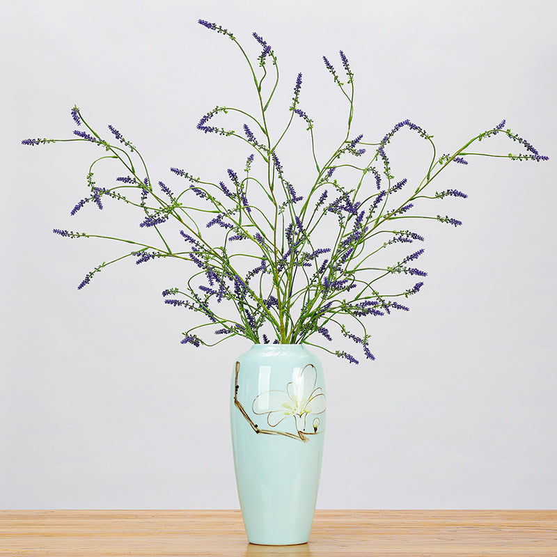 Künstliche Lavendel-Polygonum-Blume, einzelner Stängel, 123 cm, für Hochzeitsdekoration und Inneneinrichtung