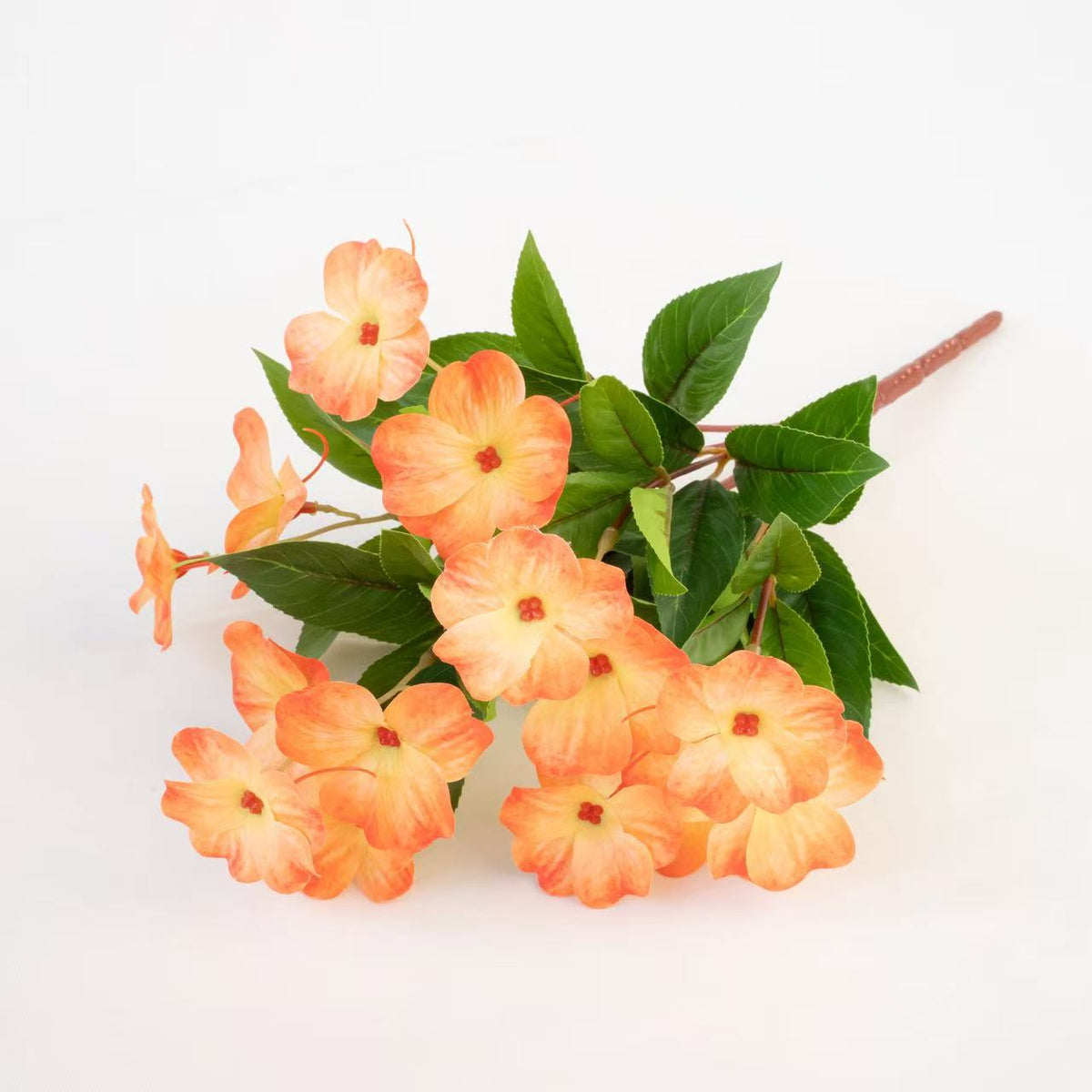 Künstliche Balsamine Blumenstrauß, 40 cm, 14 Blüten, UV-beständig, Innen- und Außenbereich