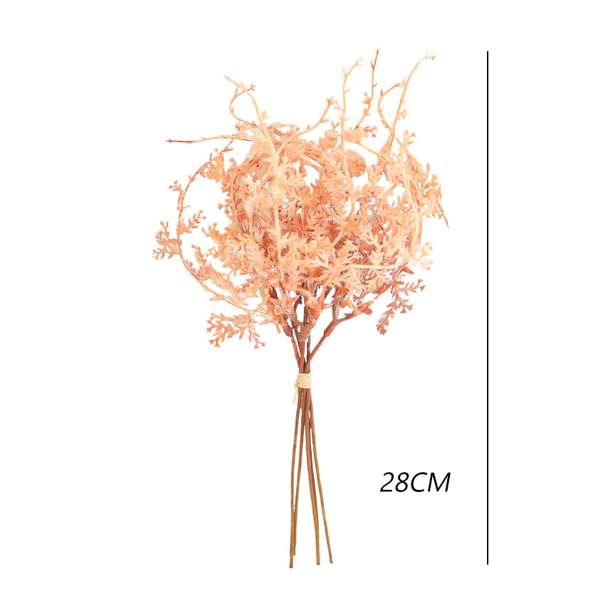 Kunstblumen Raureif-Zweige, Bouquet 5er-Set aus Kunststoff, Deko für Hochzeit, Hotel und Schaufenster