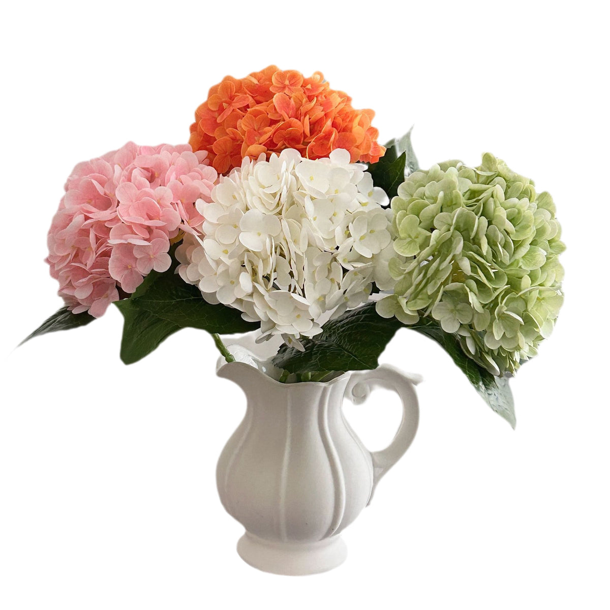 Künstliche Hortensie, 176 Blüten, 51 cm, Seidenstoff, für Hochzeit, Hotel, Dekoration