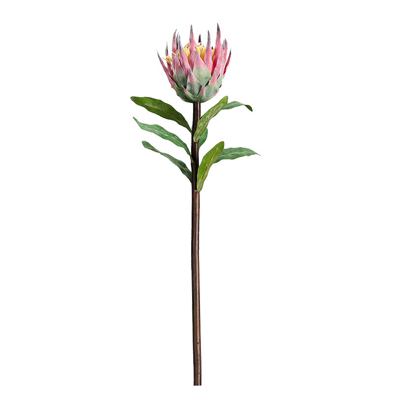 Künstliche Protea-Königsblume, einzelner Stiel, 56 cm Länge, für Hochzeitsdekoration und Inneneinrichtung