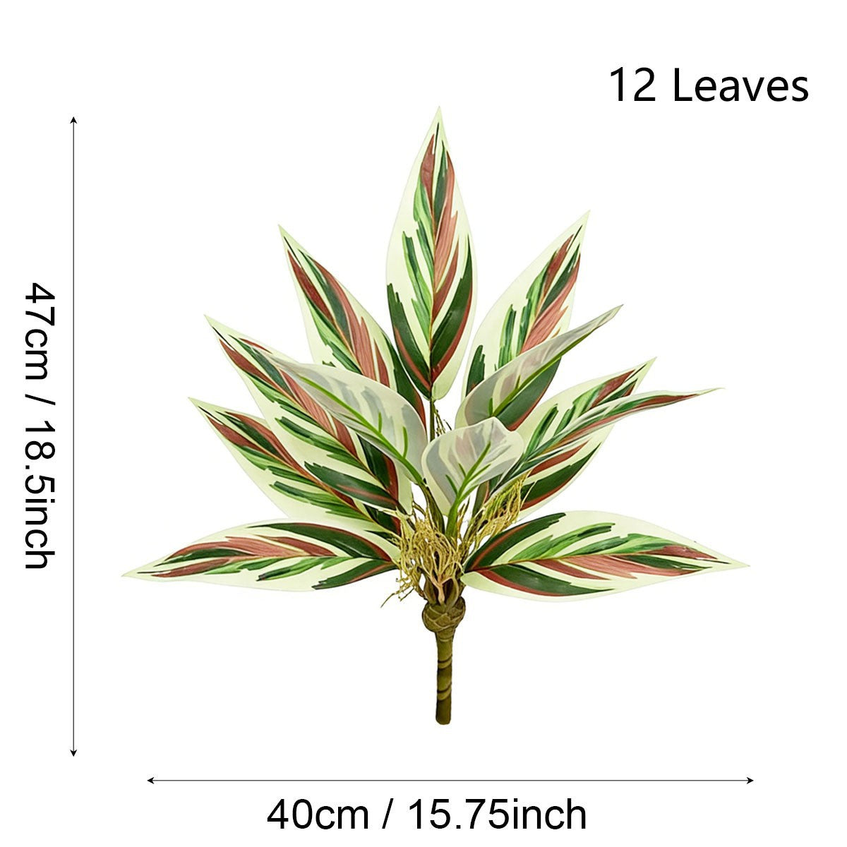Künstliche Croton-Pflanze, 40 cm, moderne Innendekoration für Hotel, Büro, Hochzeit und Zuhause