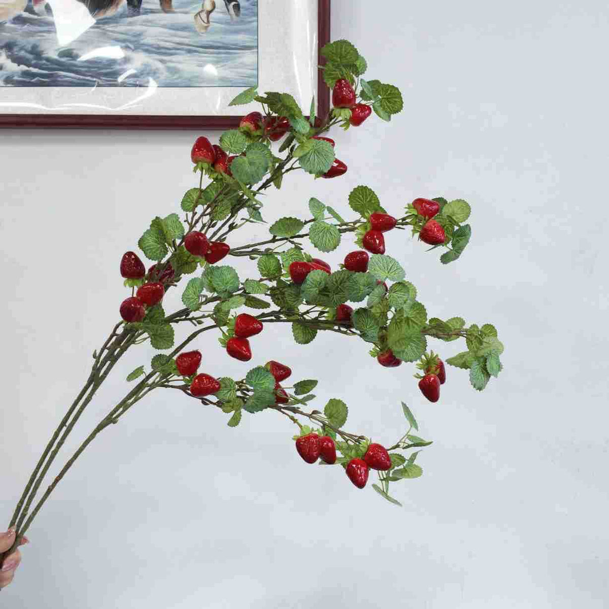 Künstliche Wildbeeren-Zweige, 90 cm, Dekoration für Hochzeit, Innenraum, Floristik