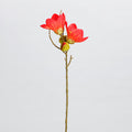 Künstliche Kapokblüte, einzelner Stiel mit 4 Blüten, 42 cm Höhe, aus Seidenstoff, für Innendekoration