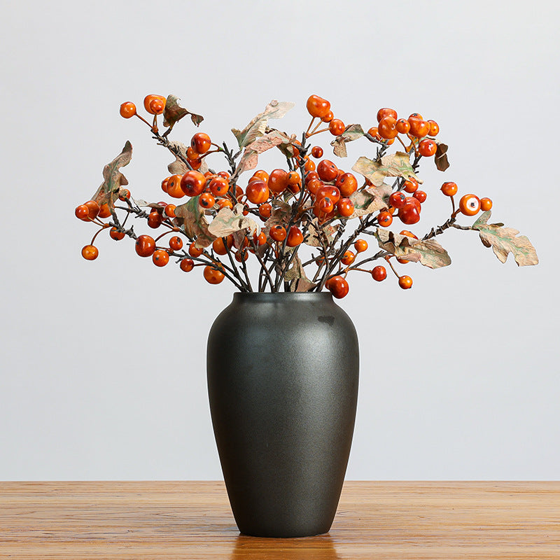 Künstlicher Glücksfrucht-Busch mit 18 Blüten, 49 cm, retro Stil, für Innenräume