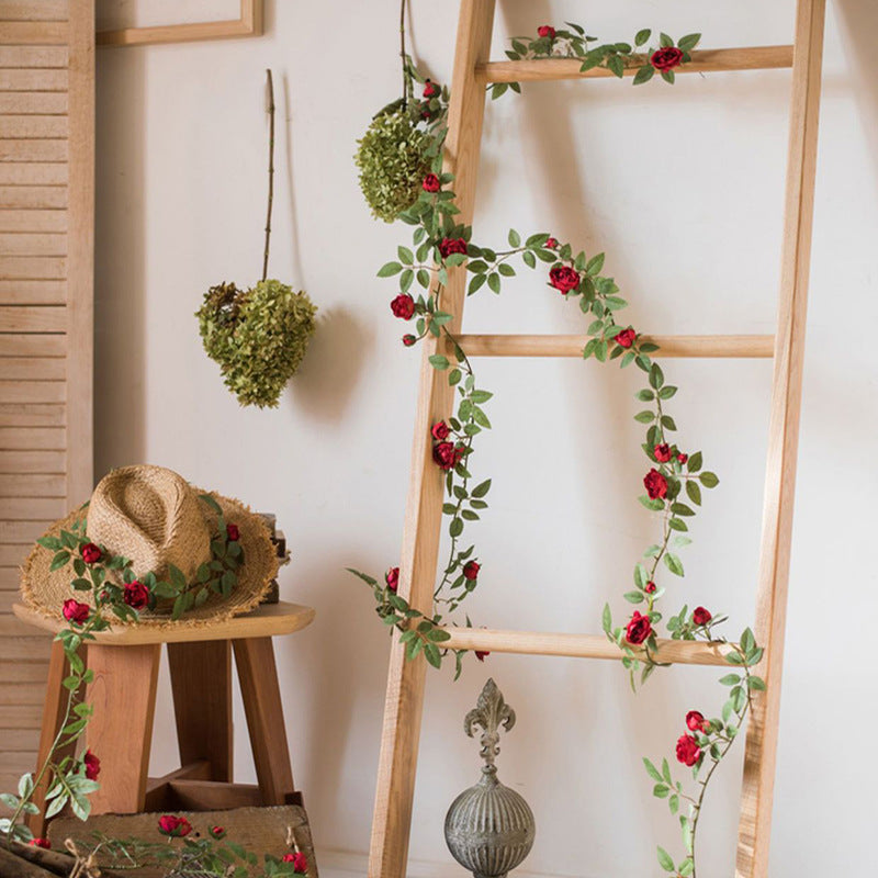 Künstliche Rose Garland, Angus Rose Ranke, 145 cm lang, Seidenstoff, für Hochzeitsdekoration, Wandschmuck