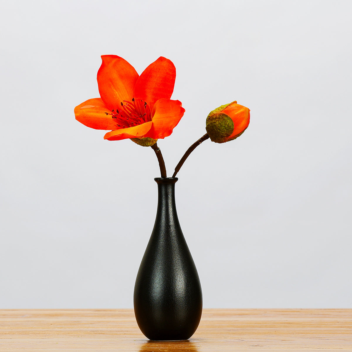 Einzelstiel Baumwollblüte aus Seidenstoff, 36 cm, für Hochzeiten, Wohnungen und Geschäftsräume