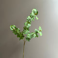 Eukalyptus Kunstpflanze, Zweig mit 3 Verzweigungen, Doppelblatt, Kunstseide, 66 cm, für Hochzeit, Floristik und Deko