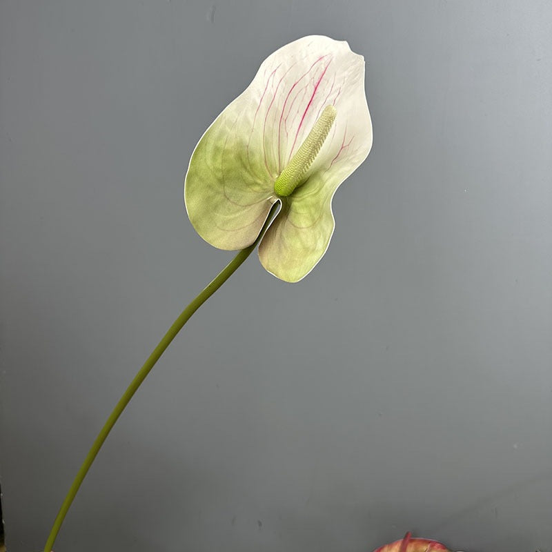 Künstliche Anthurie, einzelner Stiel mit 1 Blüte, 72 cm hoch, für Hochzeiten und Innenraumdekoration