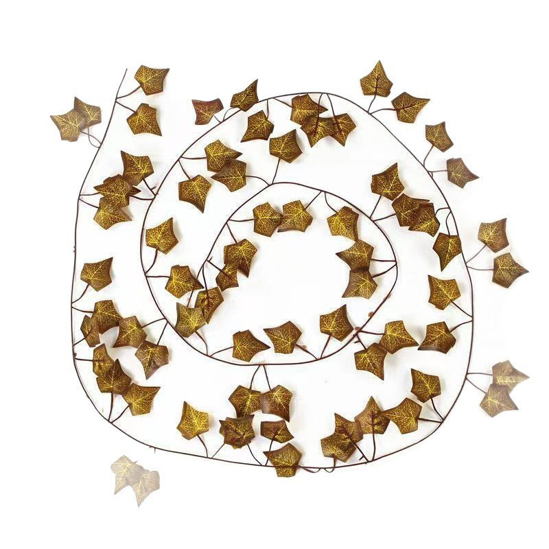 Künstliche Herbst-Ahornblatt-Girlande, Rankgirlande aus Kunstseide-Stoff, 12 Stück je Pack, für Innen und Außen, Herbstdeko