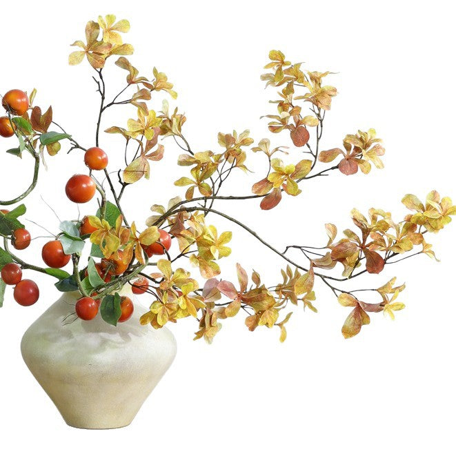 Kunstzweig Hängeglocke (Enkianthus), 1 Bush mit Herbstfarbverlauf, Stoffmaterial, für Wohnzimmer, Hotel & Schaufenster