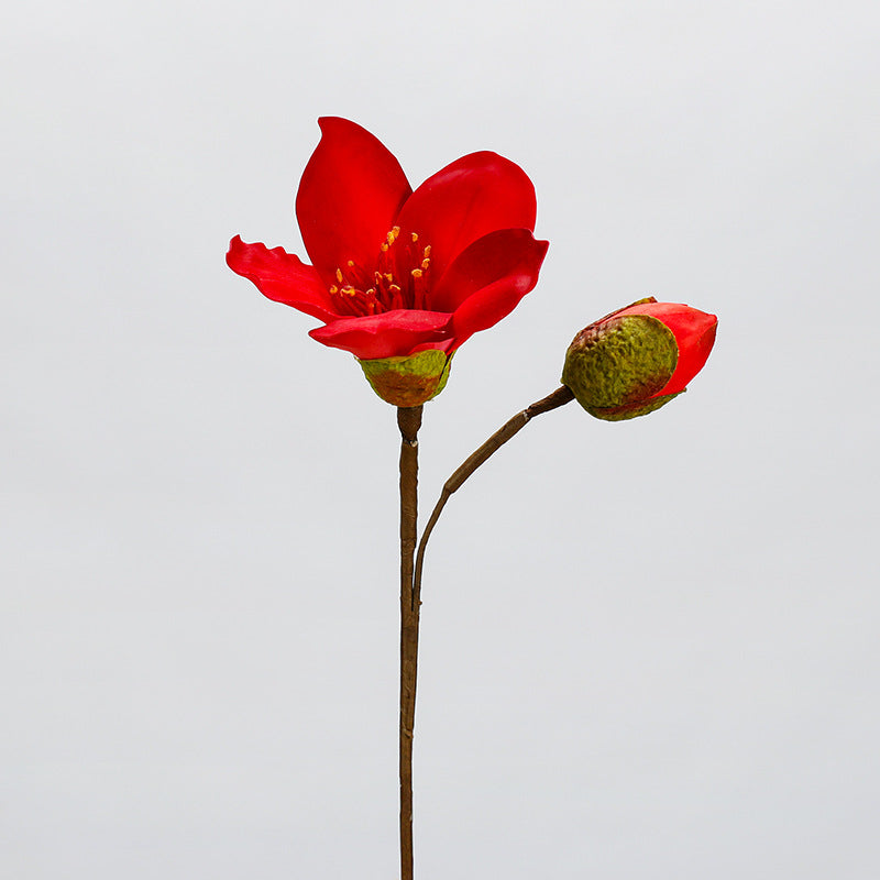 Einzelstiel Baumwollblüte aus Seidenstoff, 36 cm, für Hochzeiten, Wohnungen und Geschäftsräume