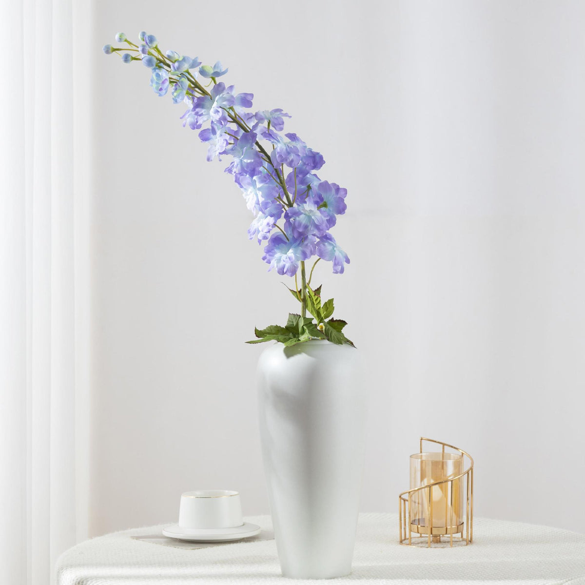 115 cm künstliche Rittersporn-Blüten aus Seidenstoff, moderne Deko für Hochzeiten und Gewerbe