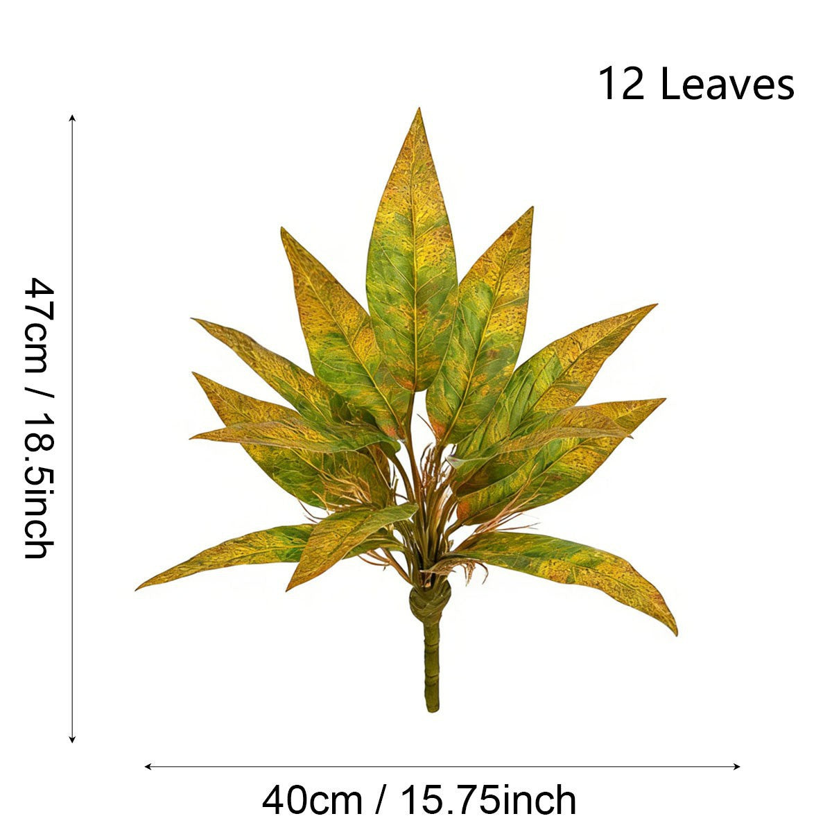 Künstliche Croton-Pflanze, 40 cm, moderne Innendekoration für Hotel, Büro, Hochzeit und Zuhause