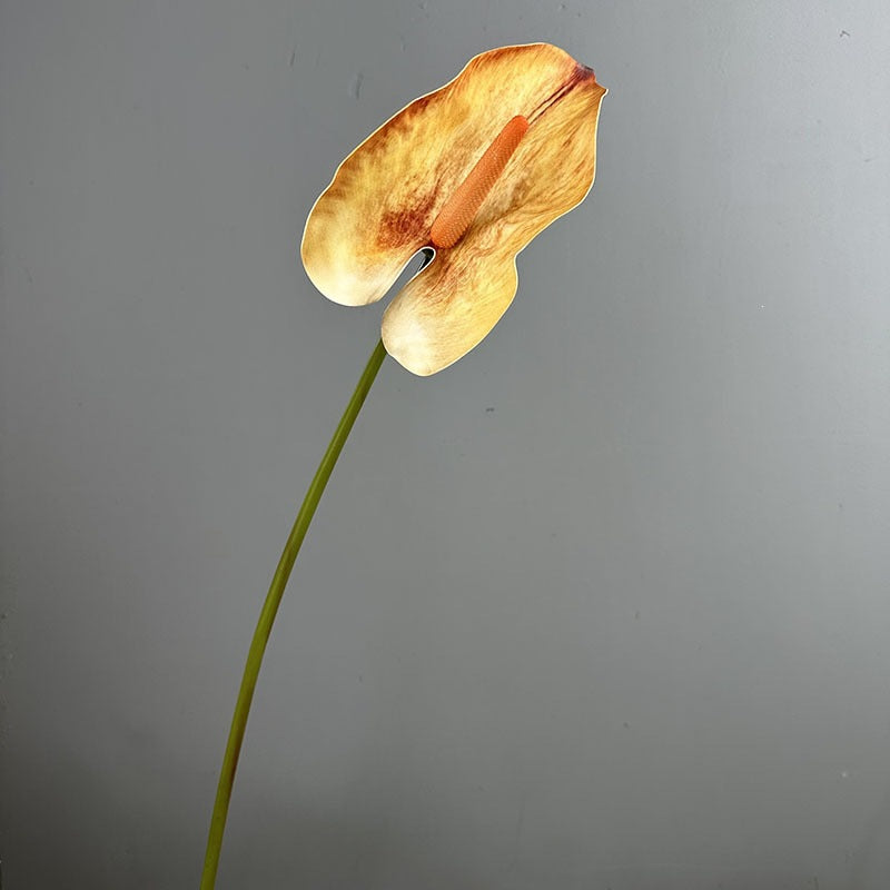 Künstliche Anthurie, einzelner Stiel mit 1 Blüte, 72 cm hoch, für Hochzeiten und Innenraumdekoration