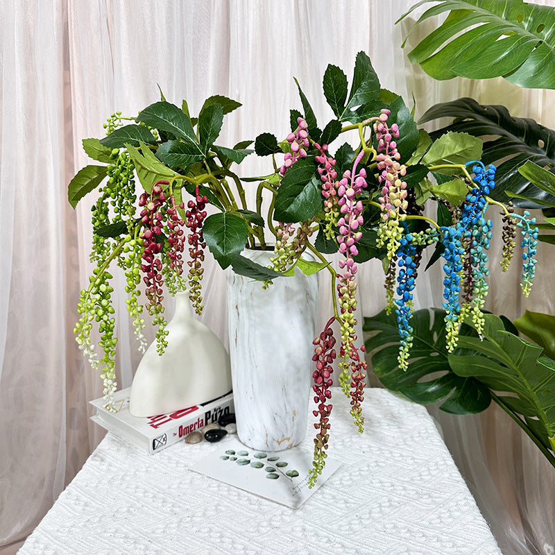 Künstliche Bergahorn-Frucht, Einzelstiel mit 6 Früchten, 82 cm Höhe, Latex (Real Touch), für Hochzeiten und Innenraumdekoration