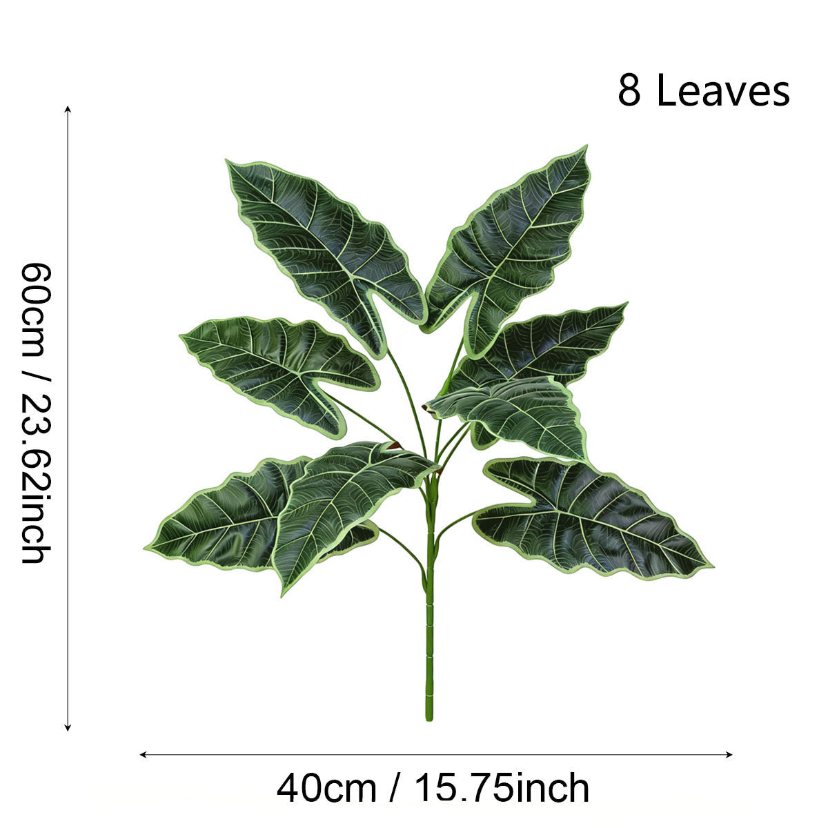 Künstliche Zamioculcas, 60 cm, Kunststoff, für Innen- und Außenbereich, ohne Übertopf