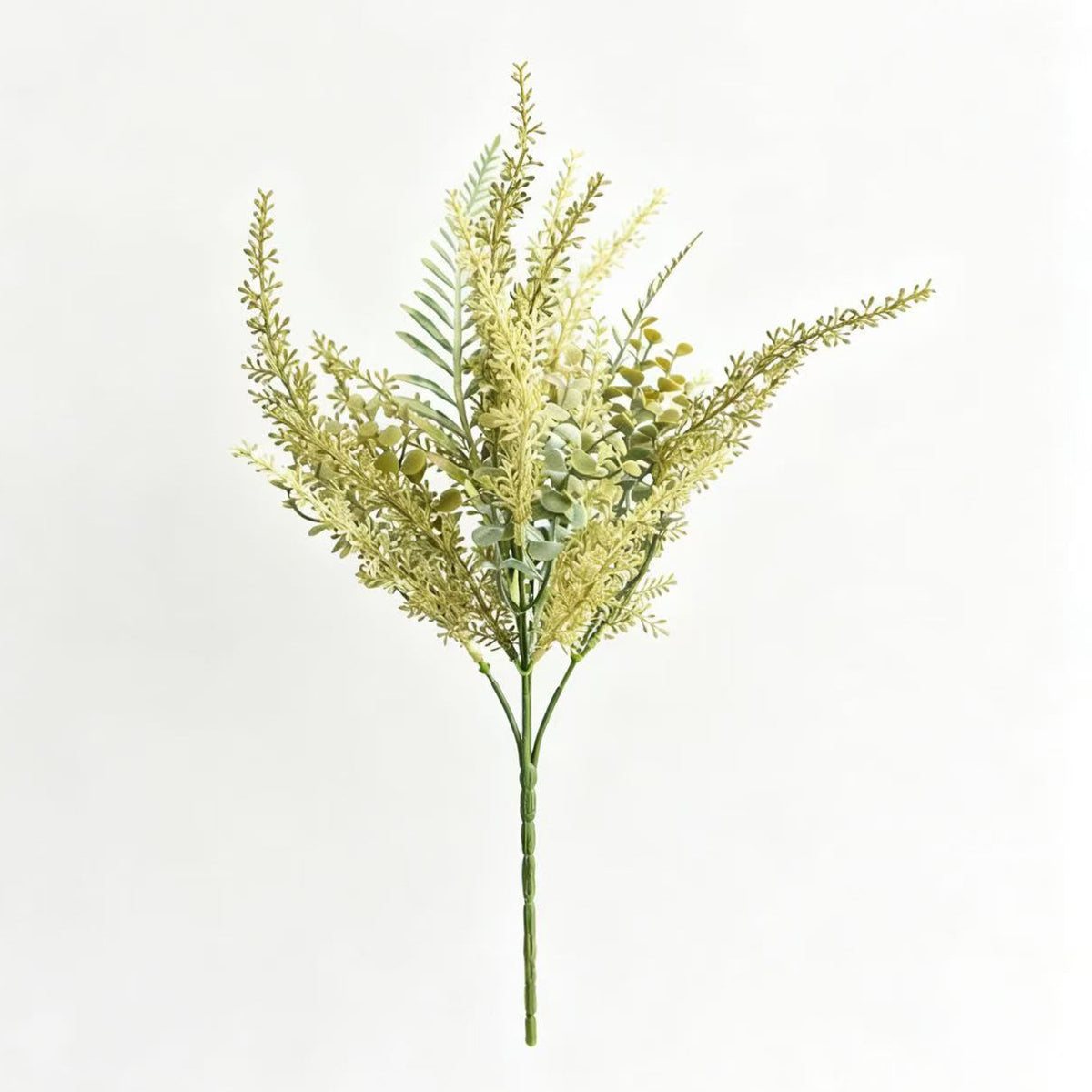 Künstlicher Eukalyptus-Farn-Busch, Kunstpflanze 37 cm, Kunststoff und Eisen, Dekoration für Zuhause und Hochzeit