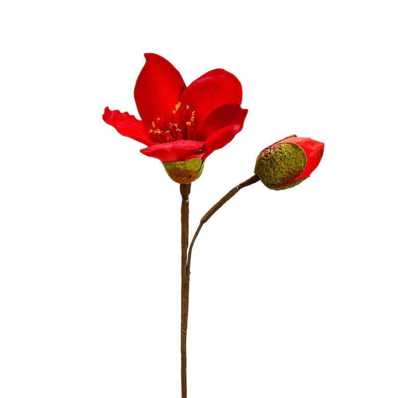 Einzelstiel Baumwollblüte aus Seidenstoff, 36 cm, für Hochzeiten, Wohnungen und Geschäftsräume