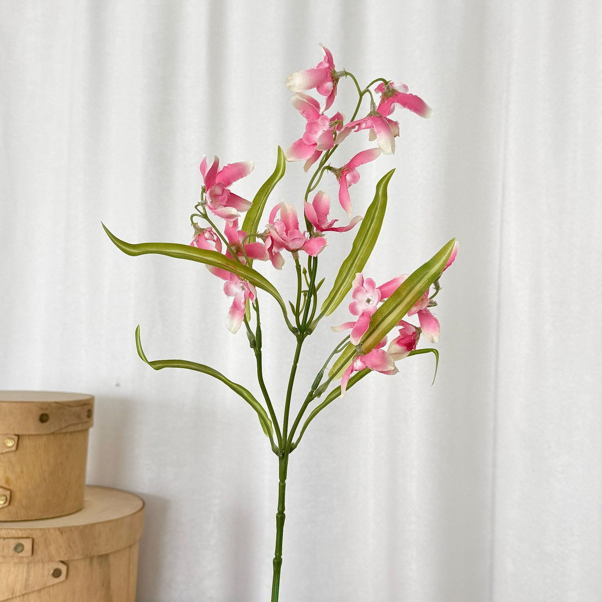 Künstliche Orchidee, Kleine Cymbidium, 50 cm, moderne Dekoration für Zuhause, Büro und Veranstaltungen