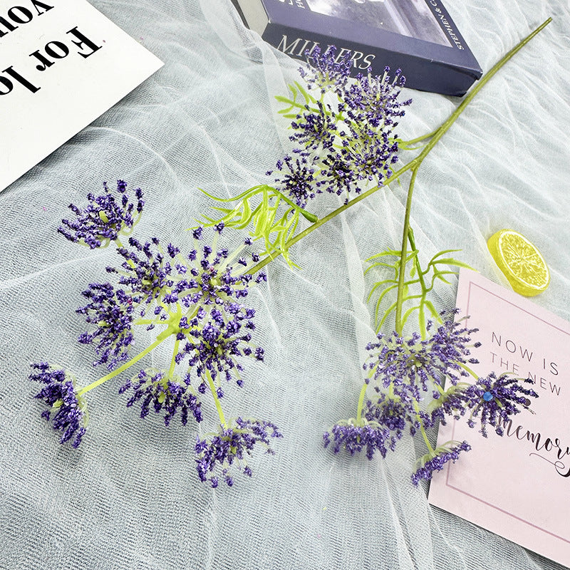 Künstliche Spitzenblume, 75 cm lang, 24 Blüten, Einzelstiel, für Hochzeiten, Zuhause und Geschäftsräume